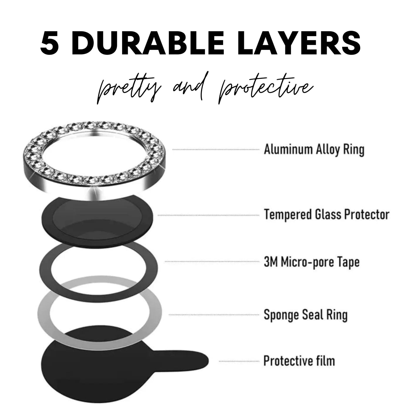 PHONE LENS PROTECTOR SILVER