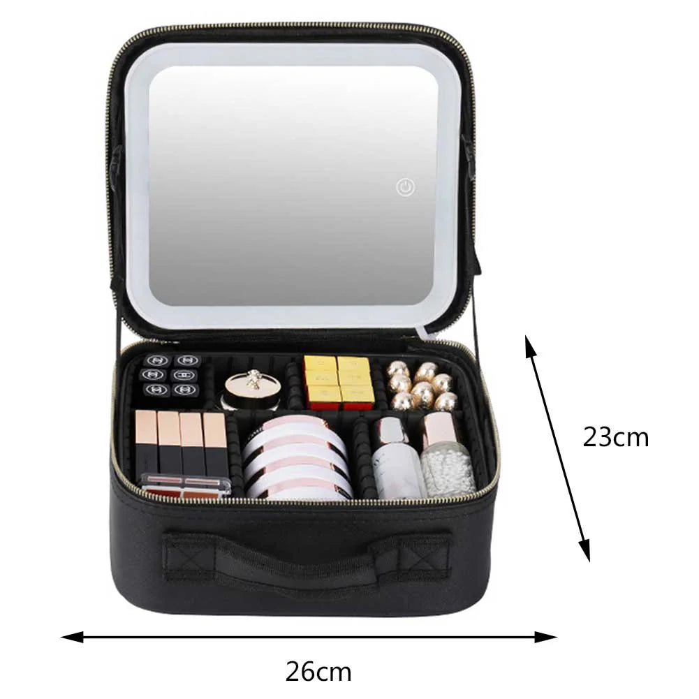 LED Cosmetic Bag with Mirror